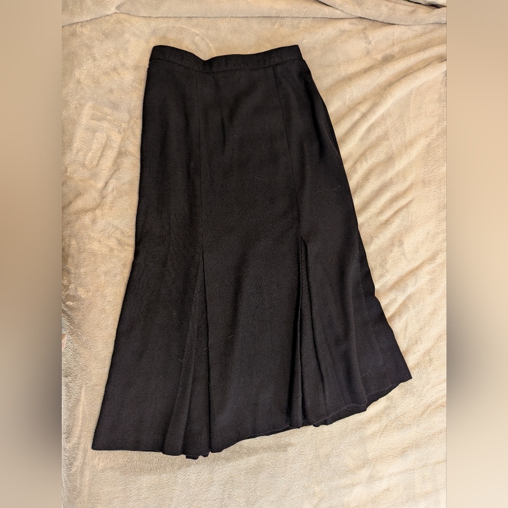 Vintage 1990s Country Suburbans Womens Black Skirt Medium Union Made ILGWU